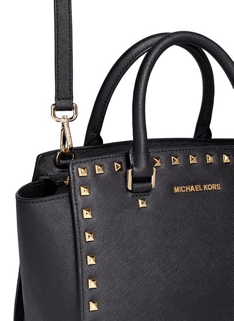 michael kors selma studded bag uk|Michael Kors selma medium black.